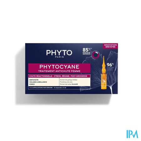 Phytocyane Traitement Chute Reactionnel. Amp12x5ml - Afbeelding 2