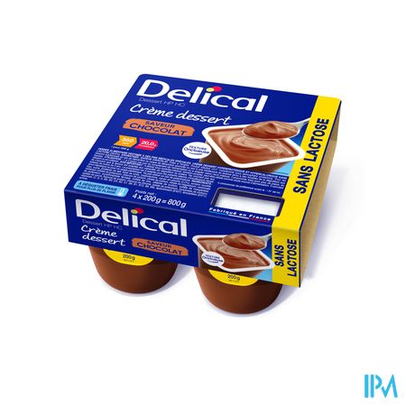 Delical Creme Dessert Hp-hc Z/lact.choco 4x125g Nf - Afbeelding 2