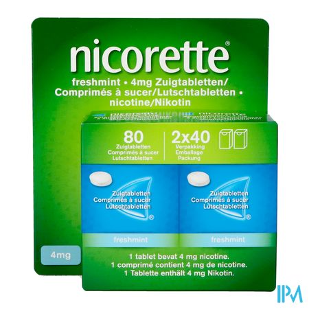 Nicorette Freshmint 4mg Zuigtabl Z/suiker 80 Nf - Afbeelding 3