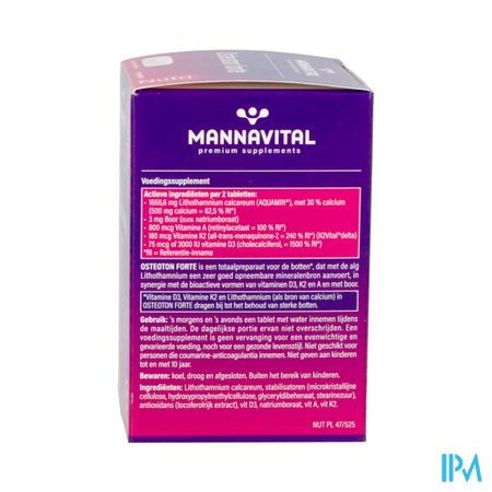 Mannavital Osteoton Forte Comp 60 - Afbeelding 2