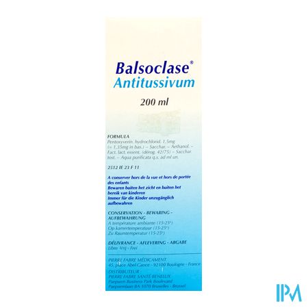 Balsoclase Antitussivum Drink Opl Zon/suiker 200ml - Afbeelding 4