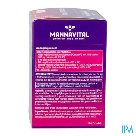 Mannavital Osteoton Forte Comp 60 - Afbeelding 4