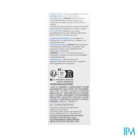 La Roche Posay Lipikar Overvet Wasstuk 150g - Afbeelding 3