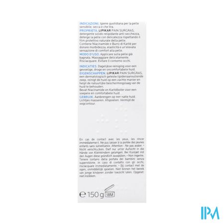 La Roche Posay Lipikar Overvet Wasstuk 150g - Afbeelding 4