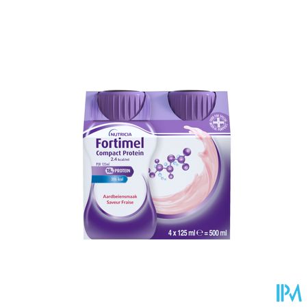 Fortimel Compact Protein 2.4kcal Aardbei 4x125ml - Afbeelding 2