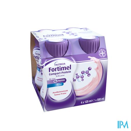 Fortimel Compact Protein 2.4kcal Aardbei 4x125ml - Afbeelding 5