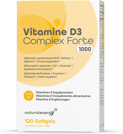 Vitamine D Complex Forte 1000ui 120 Natural Energy - Afbeelding 7