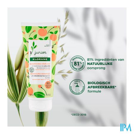 Klorane Petit Junior Sh Perzik Ontwar. 200ml Nf - Afbeelding 8