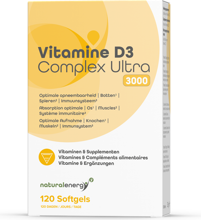 Vitamine D Complex Ultra 3000ui 120 Natural Energy - Afbeelding 5