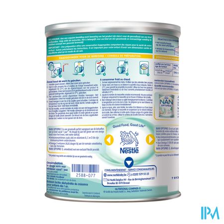 Nan Optipro 3 +1jaar Groeimelk Pdr 800g - Afbeelding 3