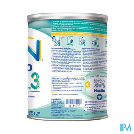 Nan Optipro 3 +1jaar Groeimelk Pdr 800g - Afbeelding 4