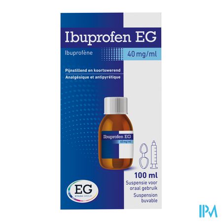 Ibuprofen EG 40 Mg/Ml Susp Oraal Gebruik 100 Ml - Afbeelding 4