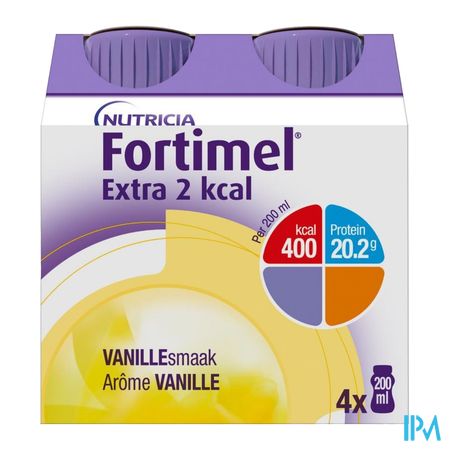 Fortimel Extra 2kcal Vanille 4x200ml - Afbeelding 3