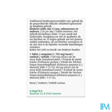 A.vogel Echinaforcemed 750mg Tabl 30 - Afbeelding 2