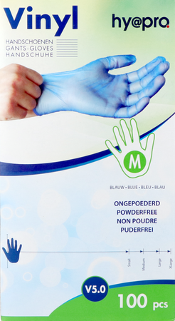 Pharmex Handschoenen Blauw Vinyl M Poedervrij 100 - Afbeelding 4